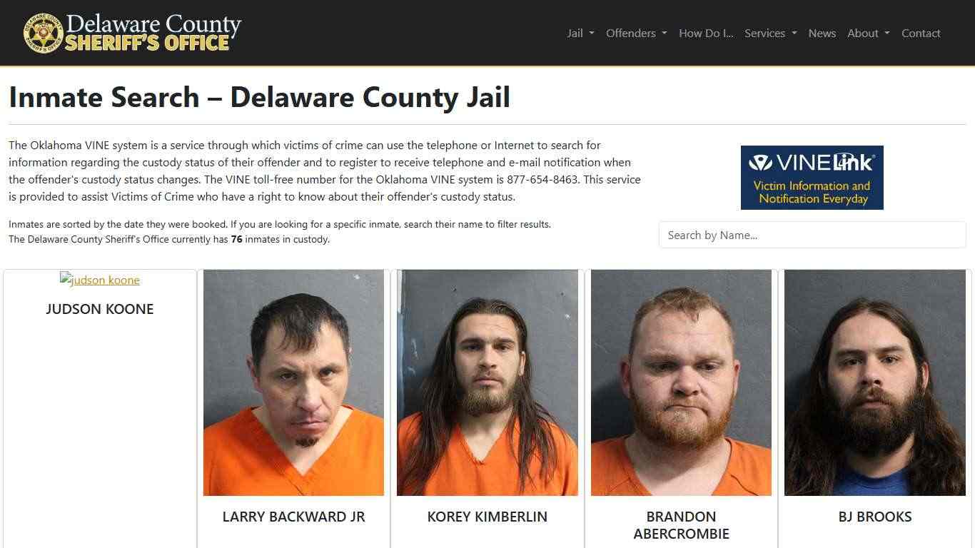 Inmate Search | Delaware County Sheriff's Office
